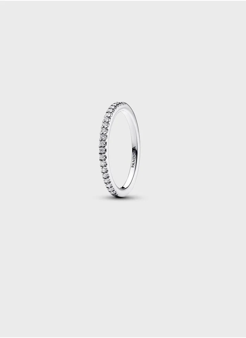 Sparkling Band Ring Silver