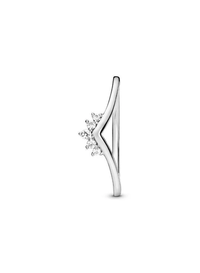 Tiara Wishbone Ring Clear