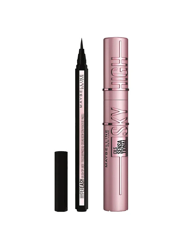 Maybelline Lash & Line Set of Sky High Mascara and Hyper Easy Liquid Eyeliner Black