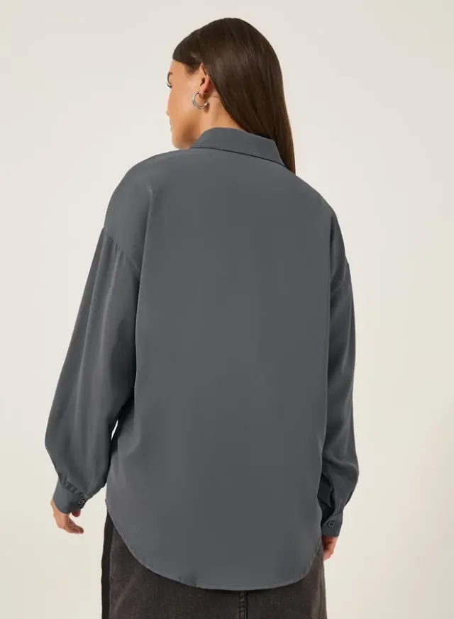 Oversized Balloon Sleeve Shirt Pink – image 5