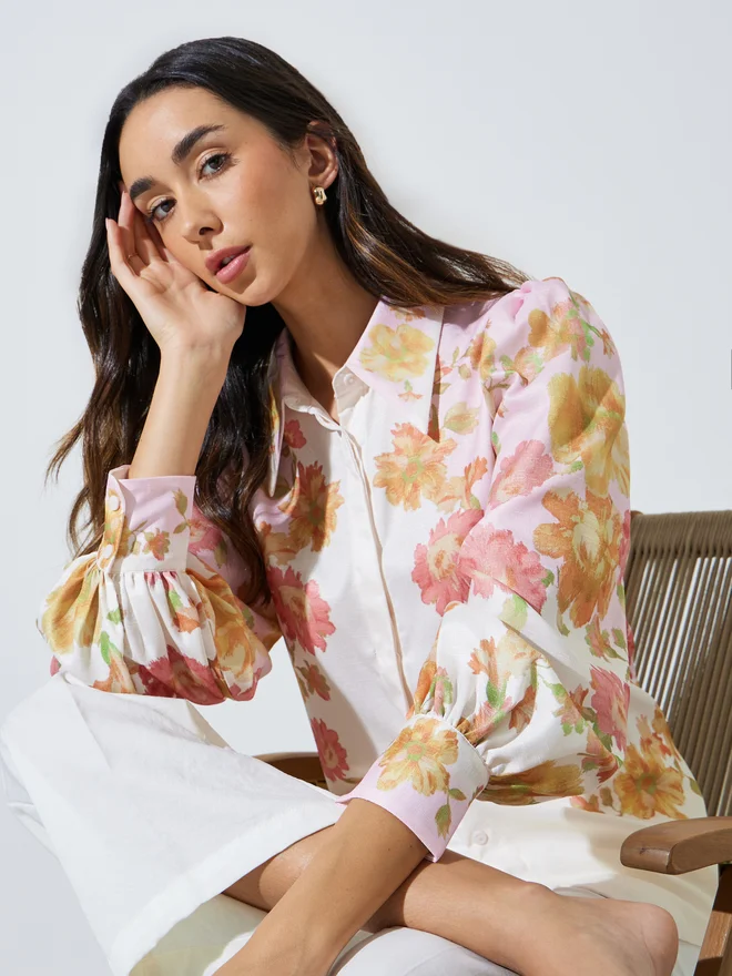 Floral Shirt Off White