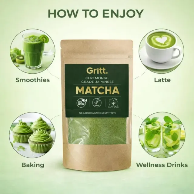 طقم خفاقة ماتشا يابانية Gritt 6 قطع أخضر – صورة 7