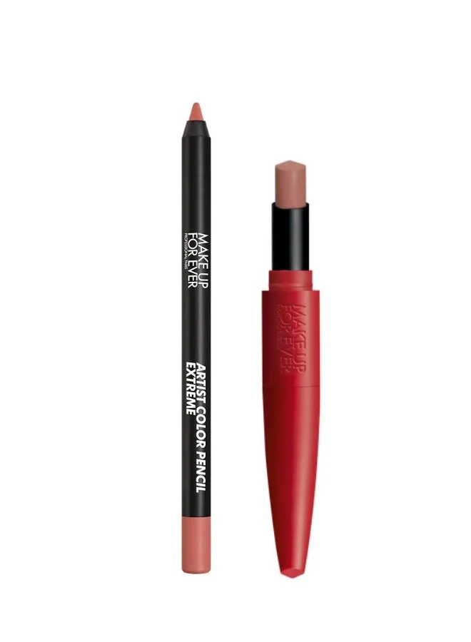 Line & Lock Matte Lip Liner & Lipstick Bundle