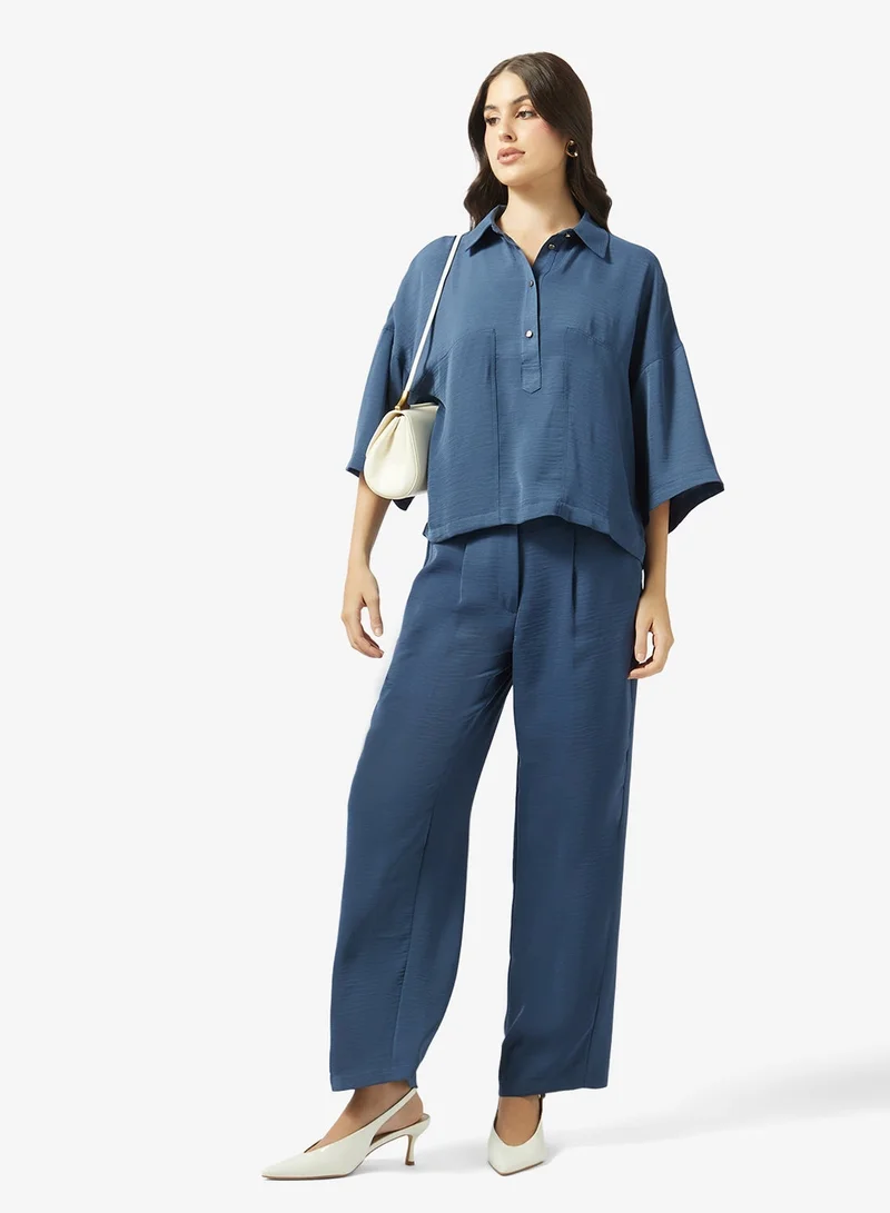 VMICELYN 3/4 Shirt Dark Denim