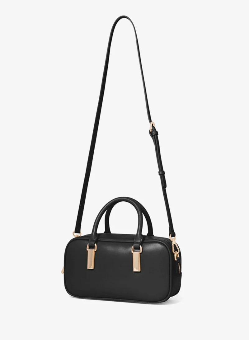 TERRI Metal Trim Barrel Bag