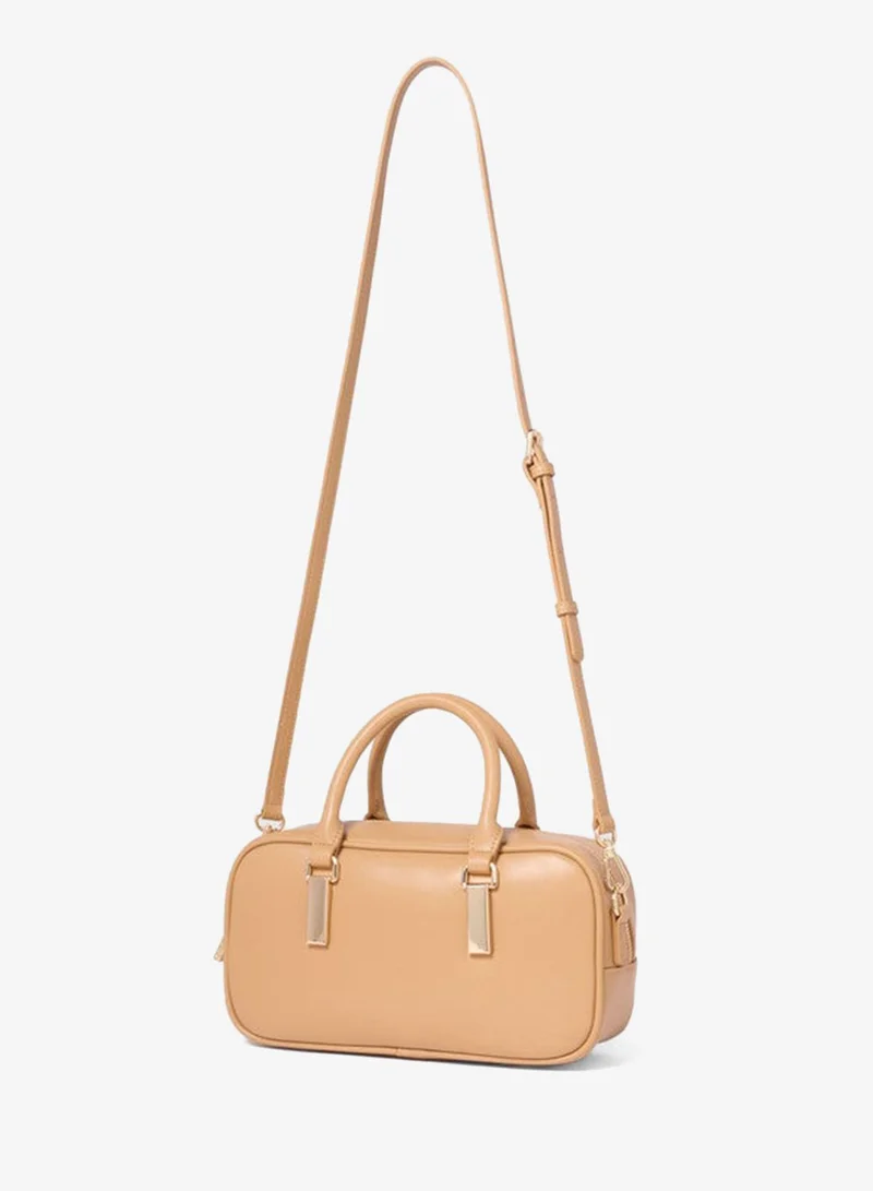 TERRI Metal Trim Barrel Bag
