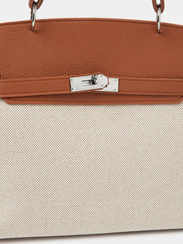 Styli Contrast Flap Detail Handbag white – image 4