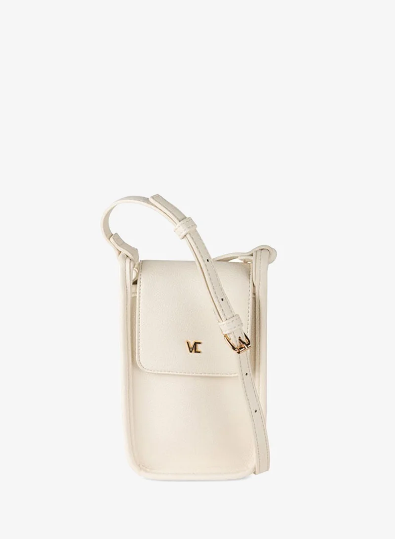 Women Flap Over Shoulder Bag Beige