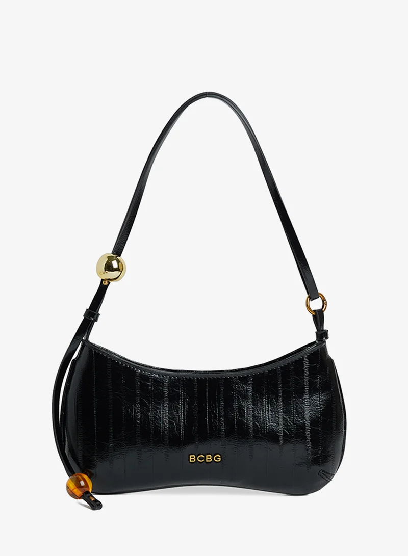 Logo Detail Shoulder Bag Black