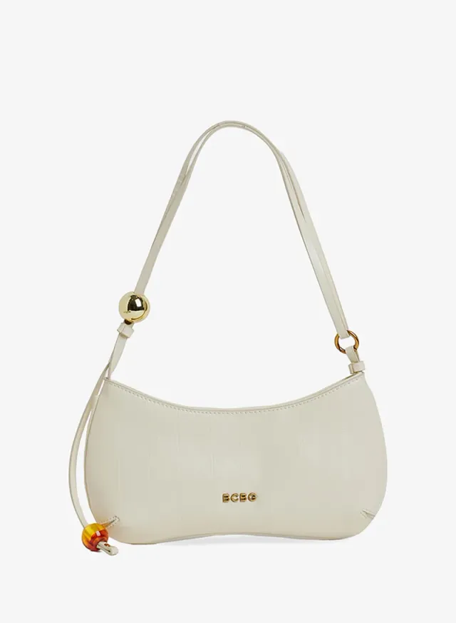 Logo Detail Shoulder Bag Black