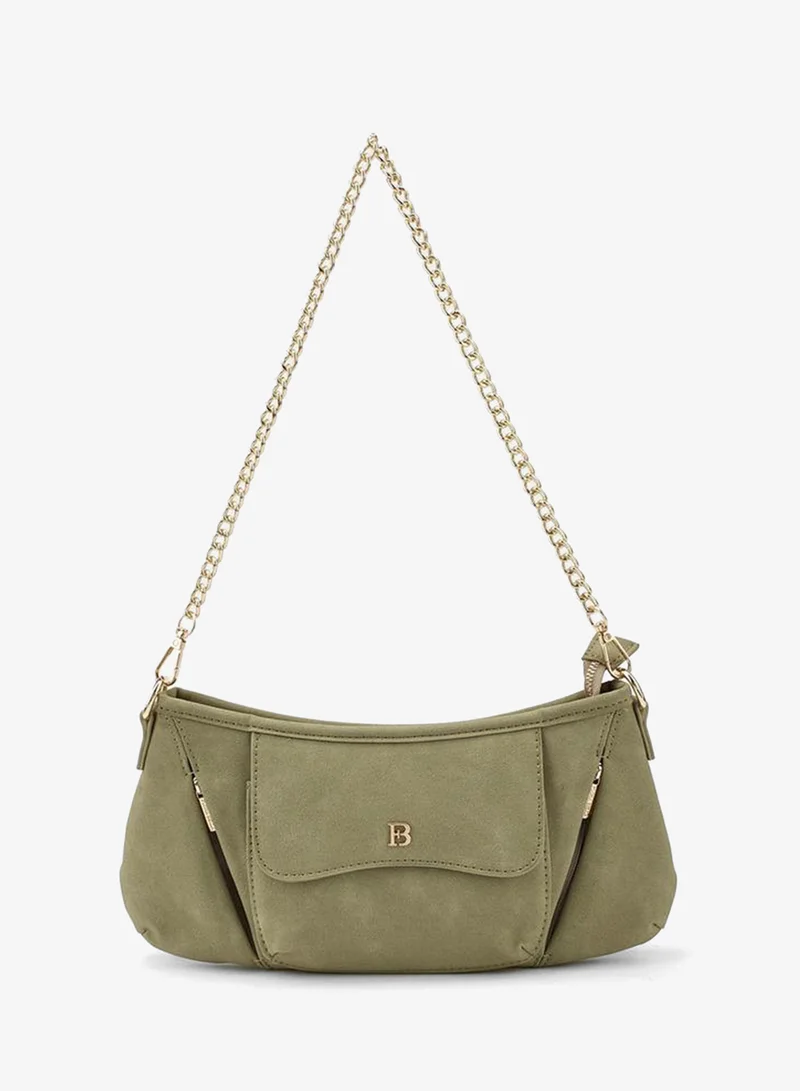 Chain Strap Shoulder Bag GREEN