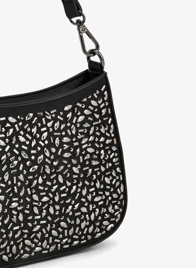 Embellished Shoulder Bag SILVER – image 4
