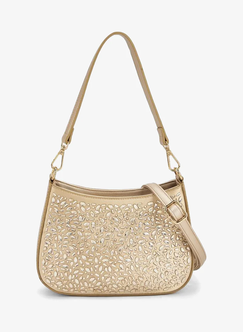 Embellished Shoulder Bag SILVER