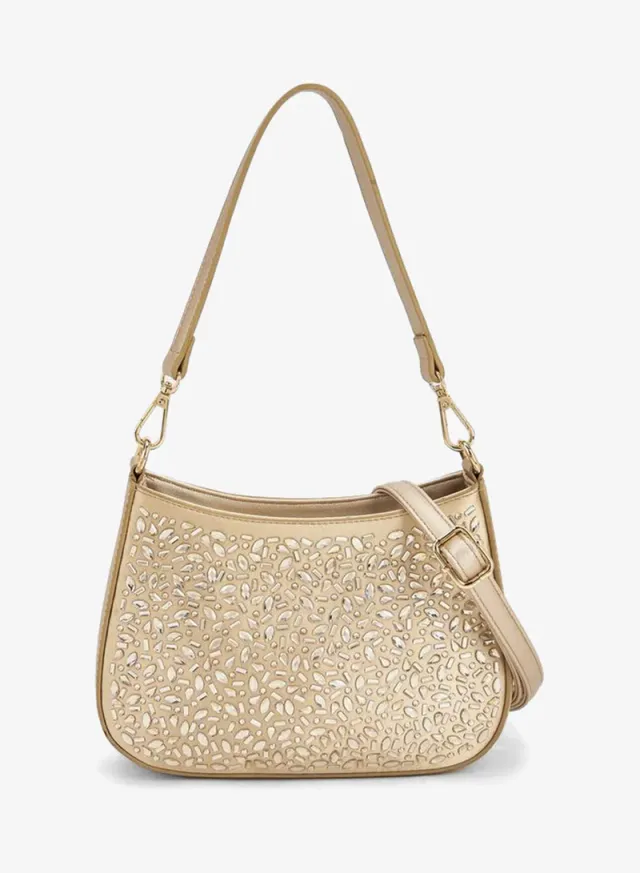 Embellished Shoulder Bag SILVER