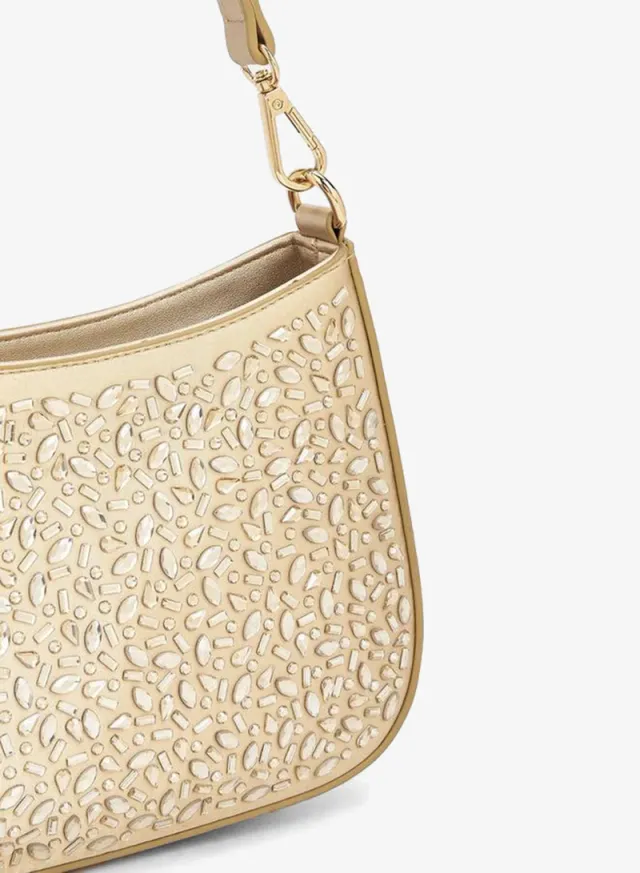 Embellished Shoulder Bag SILVER – image 4