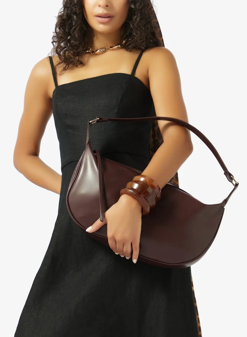 Slouchy Shoulder Bag Darker Burgundy