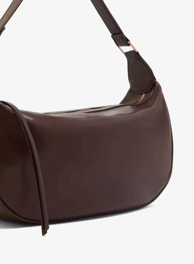 Slouchy Shoulder Bag Darker Burgundy – image 4