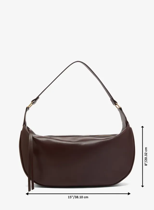 Slouchy Shoulder Bag Darker Burgundy – image 6