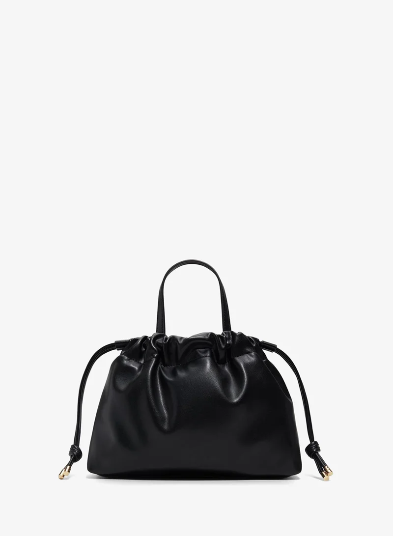 WAVERLYY Textured Bucket Bag Black
