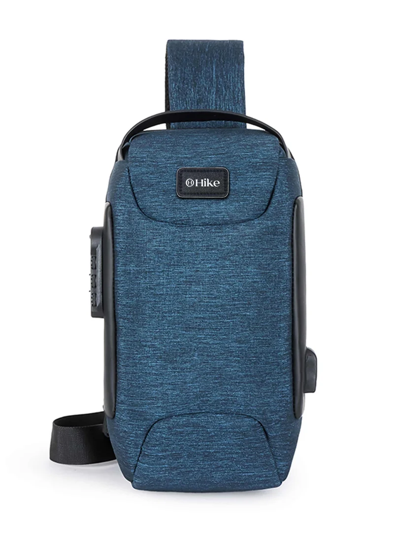 Unisex Crossbody Bag Water Resistant Anti-Theft Shoulder Bag with Built in USB Port and 3-Digit Combination lock for Business Travel Outdoor Shopping, HKSBYG