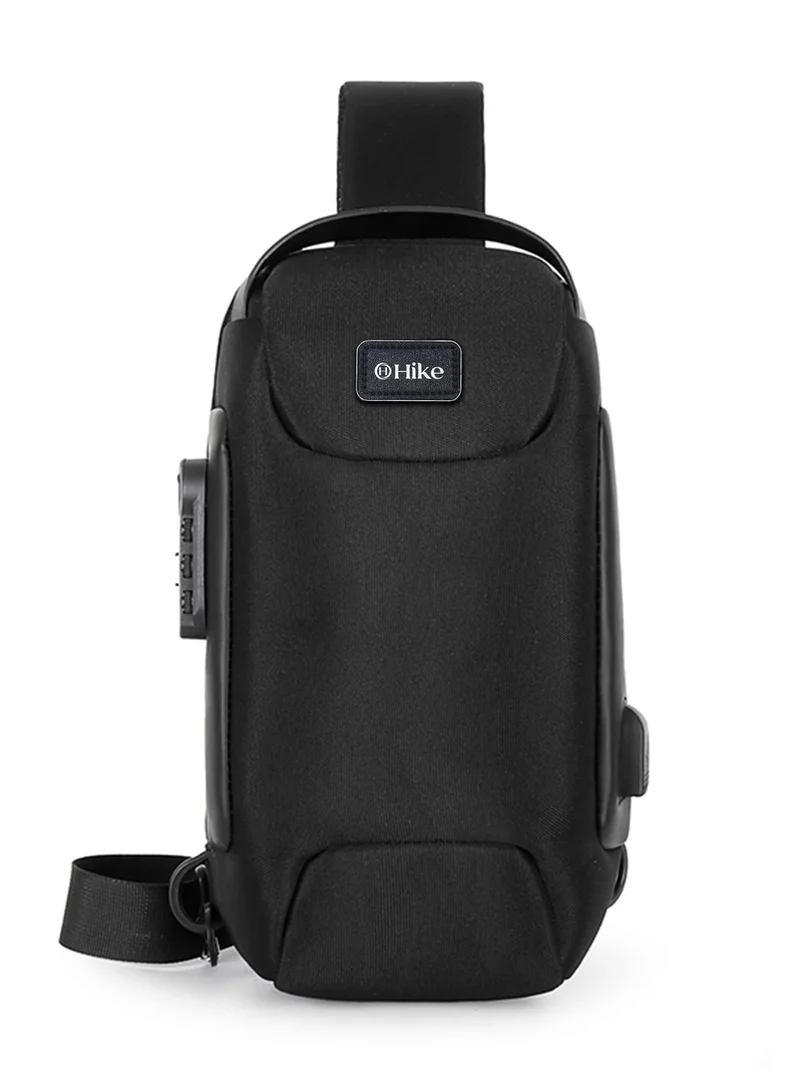 Unisex Crossbody Bag Water Resistant Anti-Theft Shoulder Bag with Built in USB Port and 3-Digit Combination lock for Business Travel Outdoor Shopping, HKSBYG