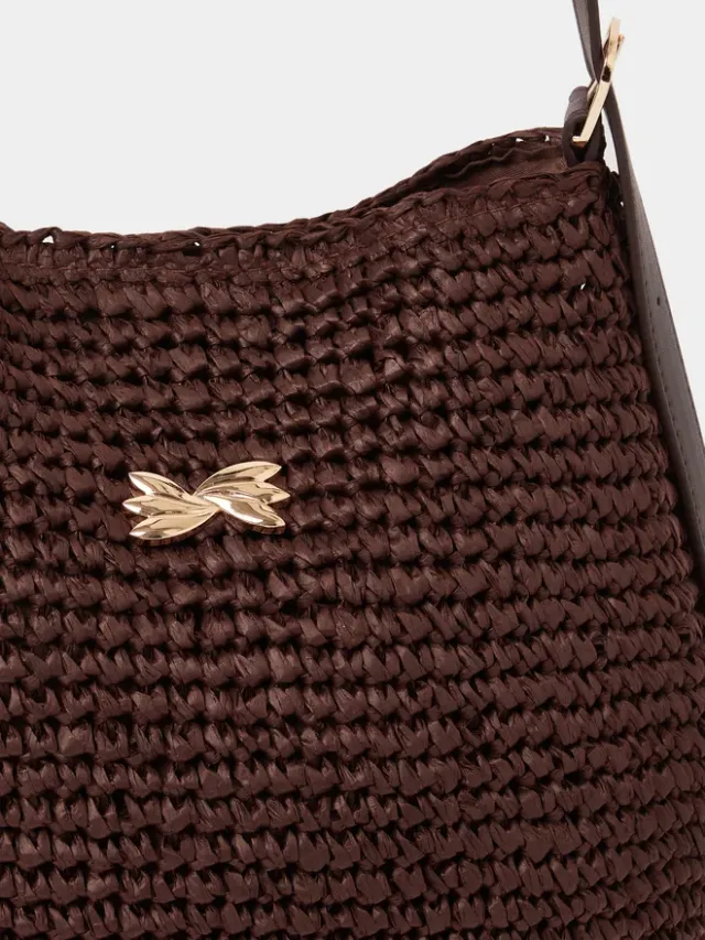 Raffia Shoulder Bag, brown – image 4