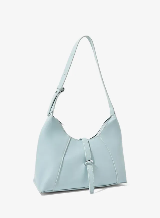 Buckle Detail Shoulder Bag Blue