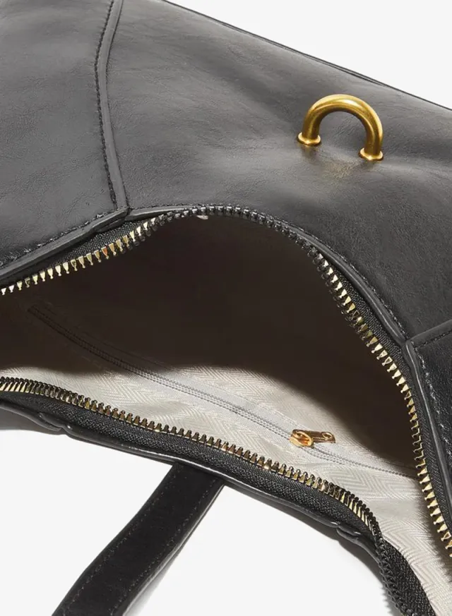 Shoulder Bag with Buckle Detail Black – image 5