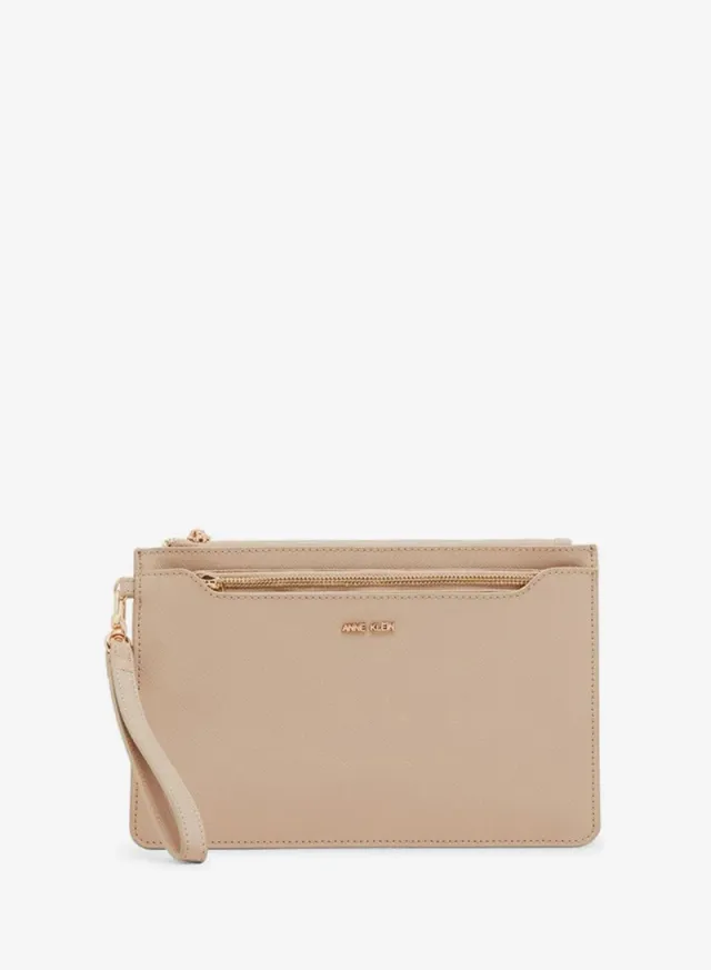 Anne Klein Textured Zip-closure Clutch Bag, MULTI