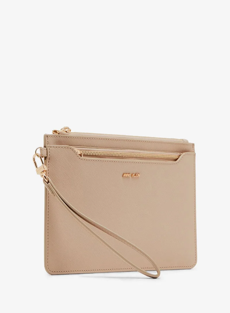 Anne Klein Textured Zip-closure Clutch Bag