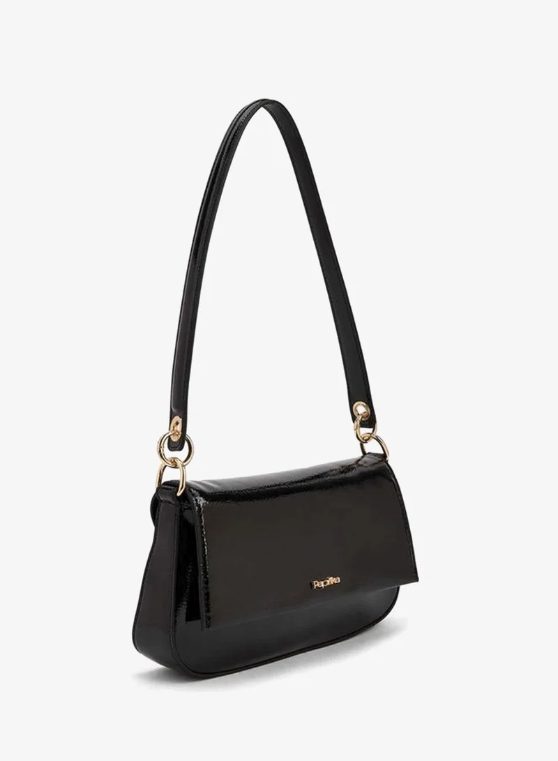 Solid Shoulder Bag With Top Handle