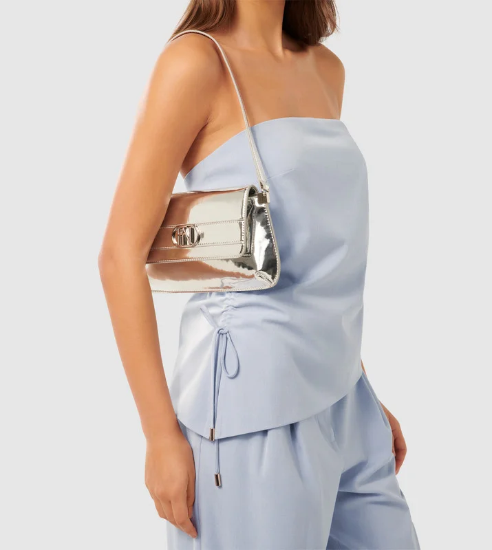 SHILOH Metallic Shoulder Bag SILVER