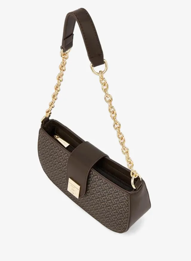 Monogram Shoulder Bag Magnetic Closure brown – image 5