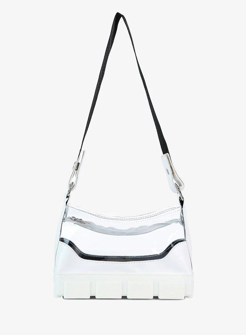 Clear Utility Handbag, white