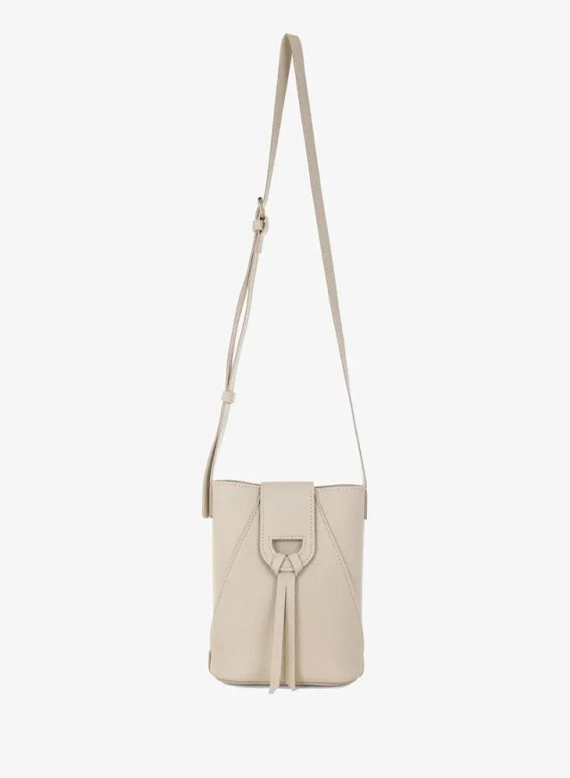 Flap Closure Sling Bag Off White