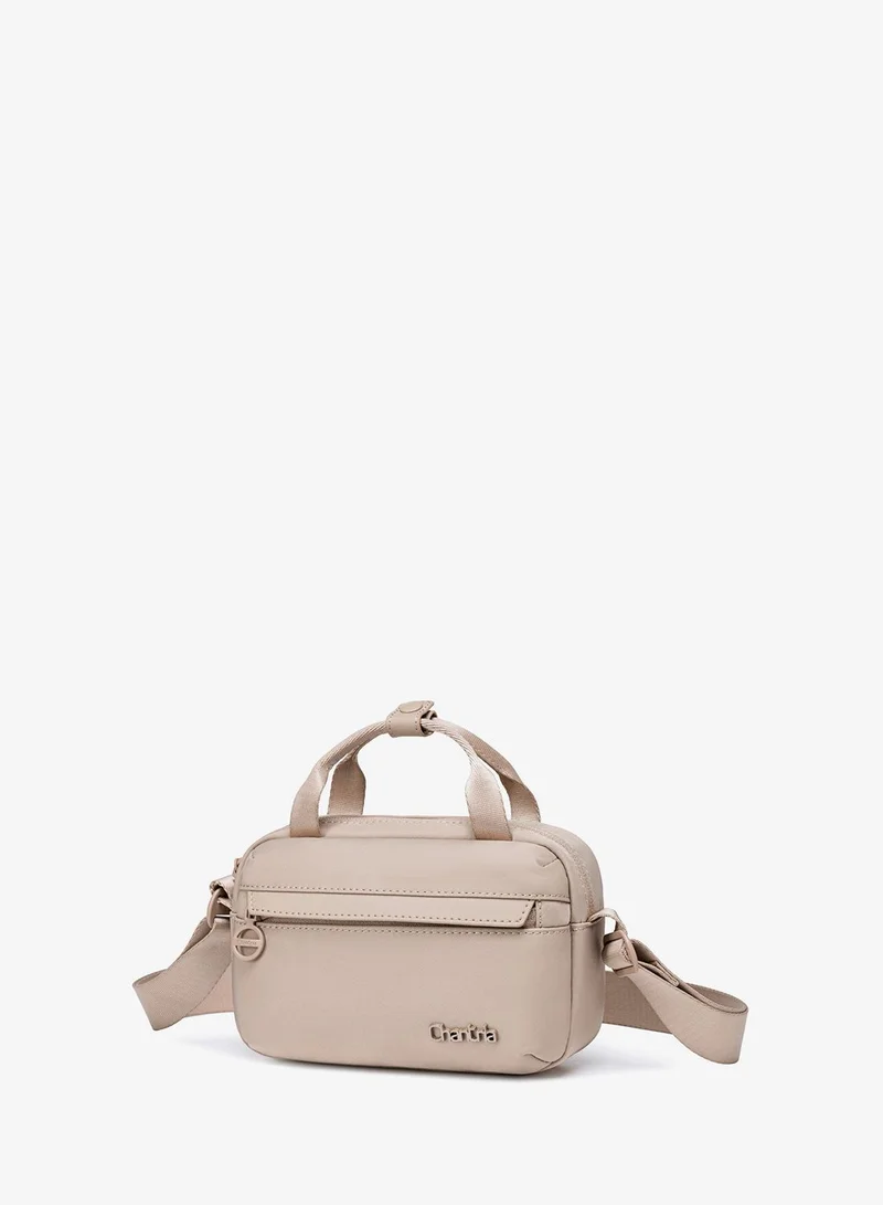 Durable Water Resistant Multifunctional Anti-Theft Women's Shoulder Sling Bag Khaki