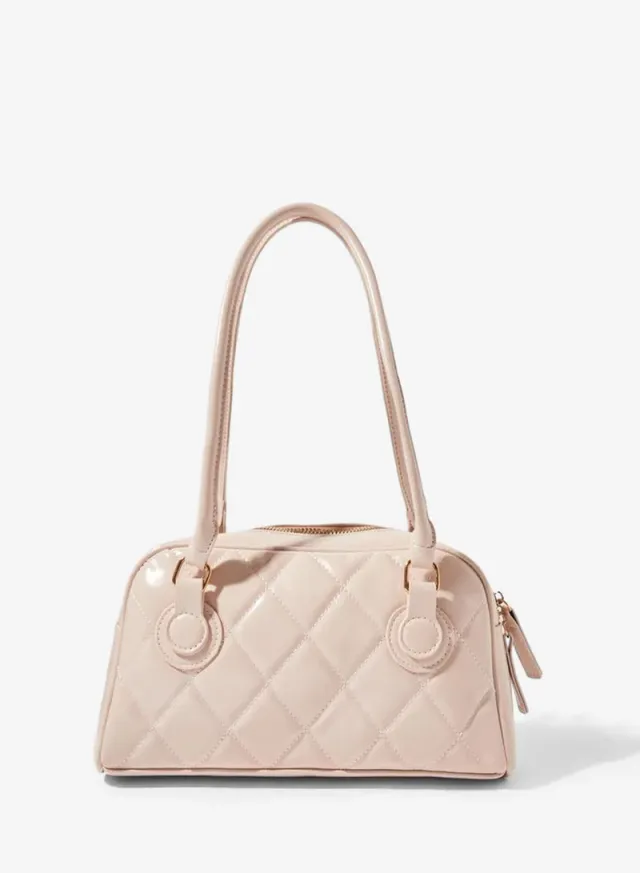 Quilted Shoulder Bag Light Pink – image 3