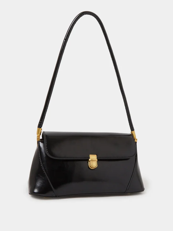 Styli Flap Shoulder Bag black