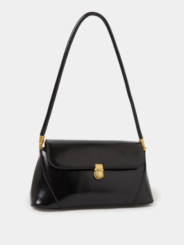 Styli Flap Shoulder Bag black