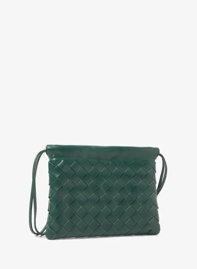 Woven Drawstring Bag Green