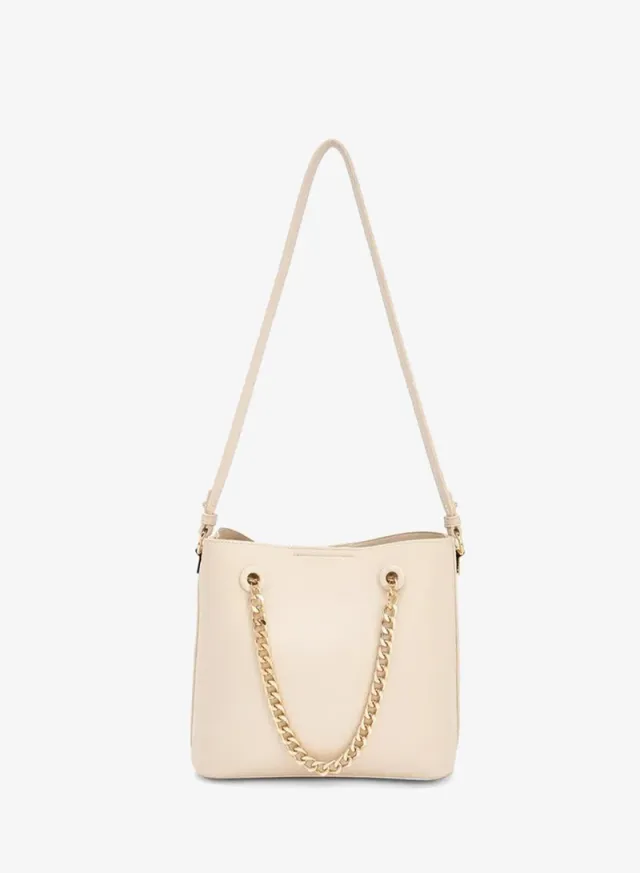 Flora Bella Laser Cut Shoulder Bag BEIGE – image 4