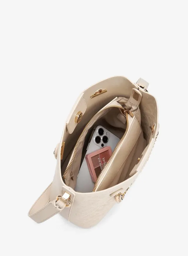 Flora Bella Laser Cut Shoulder Bag BEIGE – image 6