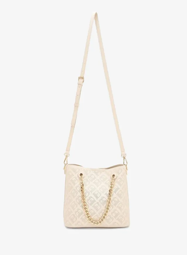 Flora Bella Laser Cut Shoulder Bag BEIGE – image 7