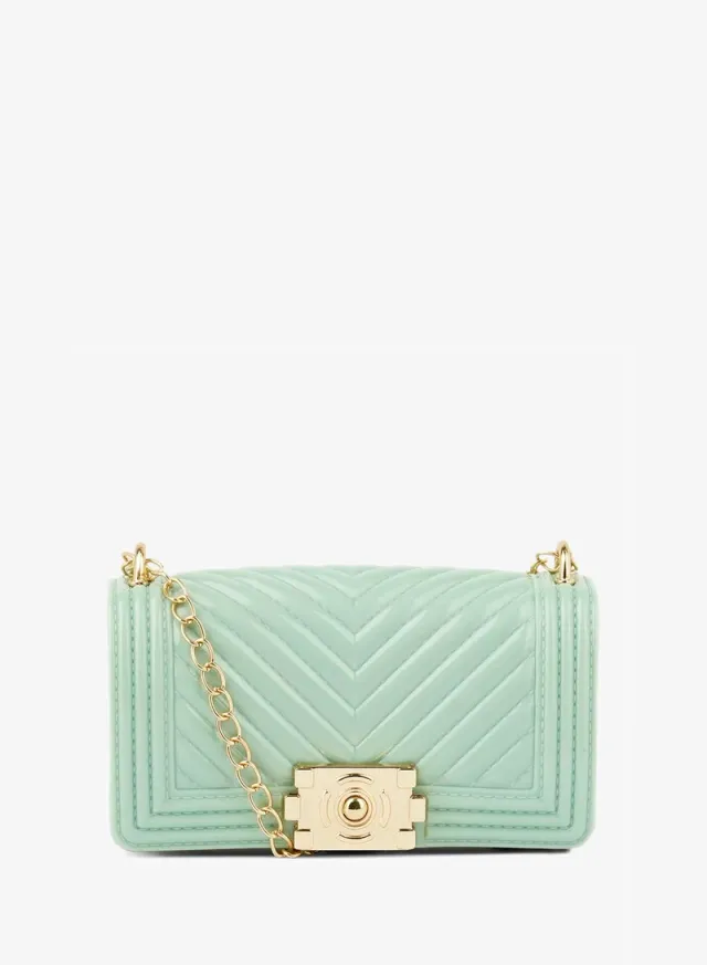 Quilted Sling Bag Mint – image 3