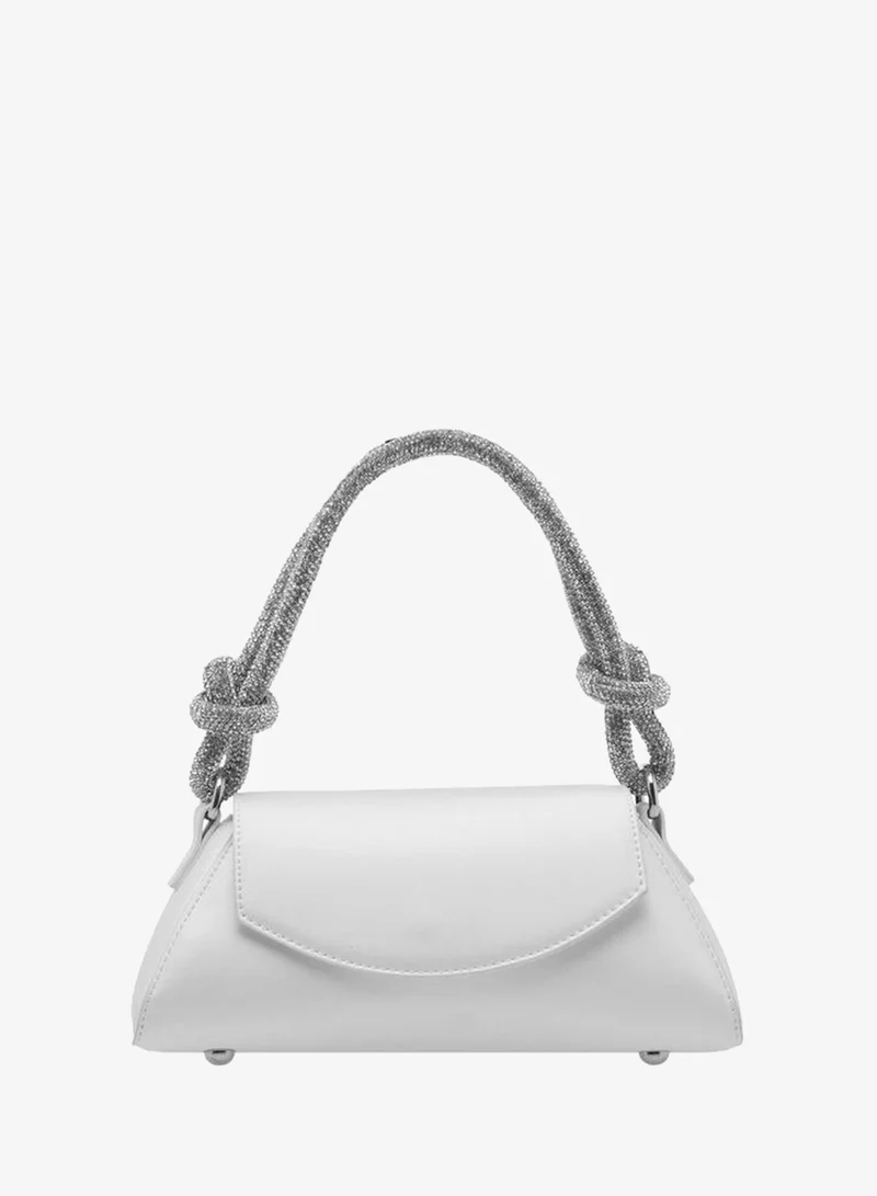 Flap Shoulder Bag White