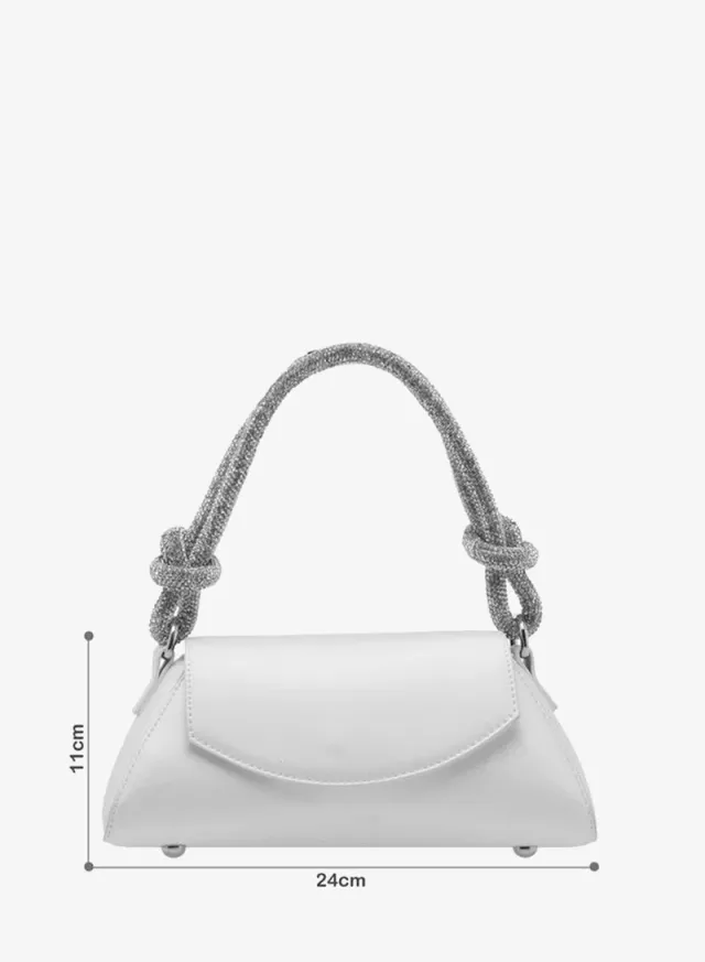 Flap Shoulder Bag White – image 2