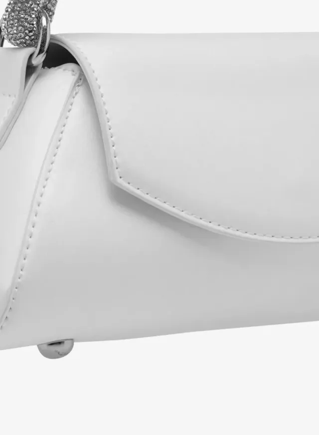 Flap Shoulder Bag White – image 5
