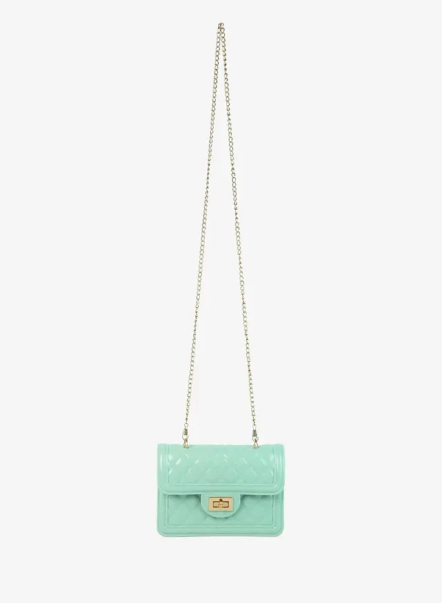 Jelly Quilted Sling Bag Mint