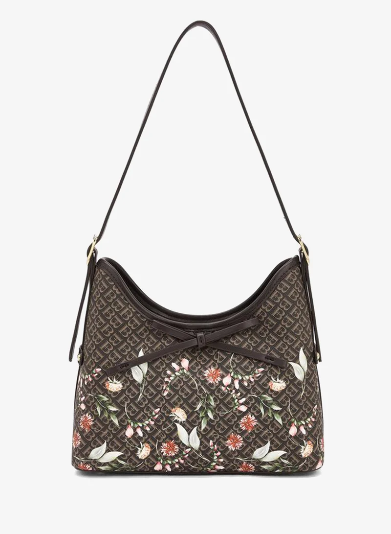 Flora Bella Monogram Print Shoulder Bag MULTICOLOR