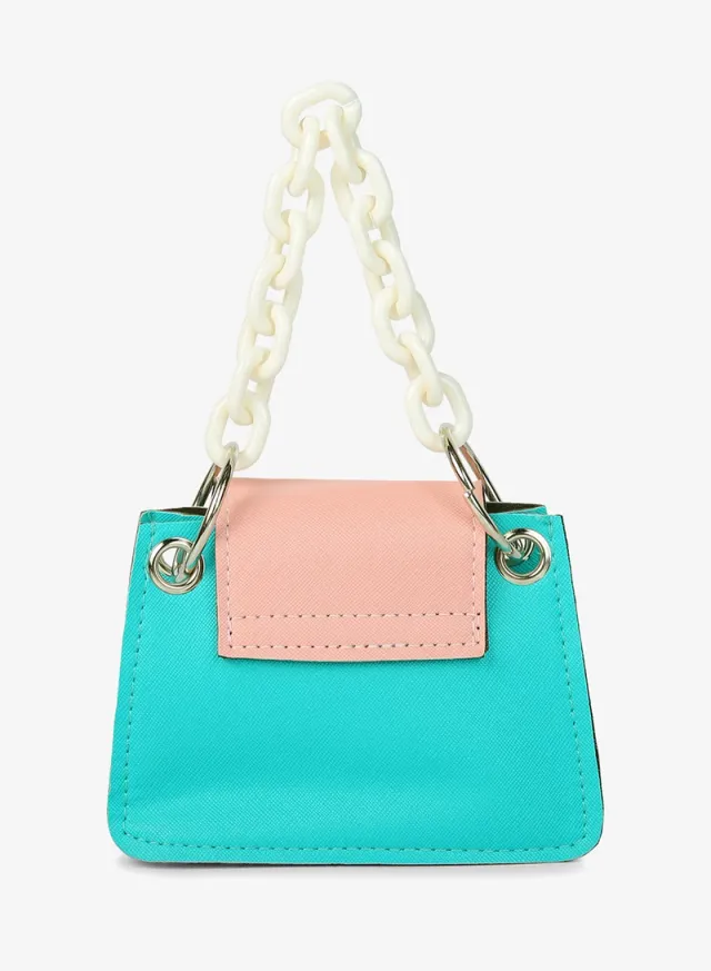 Round Flap Mini Statement Bag orange